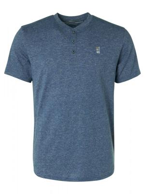 T-shirt granddad 2 coloured melange indigo blue