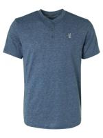 T-shirt granddad 2 coloured melange indigo blue