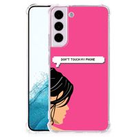 Samsung Galaxy S22 Anti Shock Case Woman Don't Touch My Phone - thumbnail