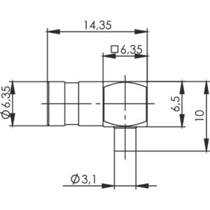 Telegärtner J01161A0841 J01161A0841 SMB-connector Koppeling, haaks 50 Ω 1 stuk(s)