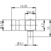 Telegärtner J01161A0841 J01161A0841 SMB-connector Koppeling, haaks 50 Ω 1 stuk(s)