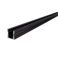 Reprofil AU-02-08 hoog U-profiel voor 8-9,3 mm LED-strepen, geanodiseerd, 2000 mm, zwart mat 970103