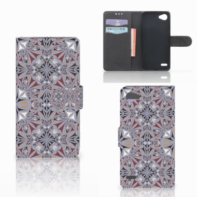LG Q6 | LG Q6 Plus Bookcase Flower Tiles