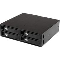 StarTech.com Wissellijst voor 2,5 inch SATA/SAS-schijven, 4 stuks, mobiel rek voor SATA II en III
