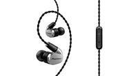 Pioneer SE-CH5T (S) Hi-Res Audio In-ear hoofdtelefoon (over-the-ear-kabel, verloopvrij, gevlochten design, bedieningselement, microfoon, oproepnamefunctie, voor iPhone, Android smartphones), zilver