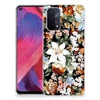 TPU Case voor OPPO A74 5G | A54 5G Dark Flowers - thumbnail