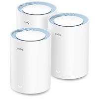 Cudy M1200 3-Pack AC1200 Mesh-WiFi-Systeem Voor Het Hele Huis, Dual-Band WiFi-Router, Bereikverlenger, VPN, IPv6, DDNS