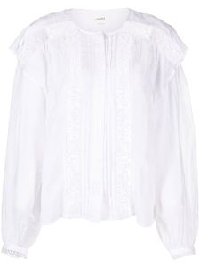 MARANT ÉTOILE blouse Georgina à détails en dentelle - Blanc