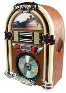 Retro mini jukebox met Bluetooth, FM-radio en CD-speler