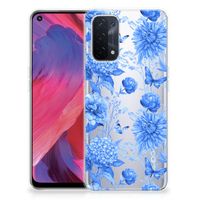 TPU Case voor OPPO A93 5G Flowers Blue