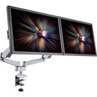 SpeaKa Professional SP-1624800 SuperFlex Monitor-tafelbeugel 2-voudig 25,4 cm (10) - 68,6 cm (27) Zilver-zwart In hoogte verstelbaar, Kantelbaar, Zwenkbaar, - thumbnail