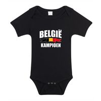 Belgie kampioen fan rompertje zwart EK/ WK voor babys - thumbnail