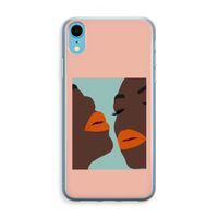 Orange lips: iPhone XR Transparant Hoesje - thumbnail