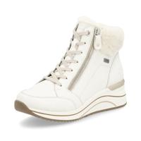 Remonte High-Top sneakers voor dames D0T77, lage schoenen, losse inlegzool, waterafstotend, REmonteTEX, Wit 80, 42 EU Breed