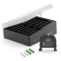 ANSMANN Premium accubox voor 4 Mignon AA of Micro AAA batterijen en batterijen – bewaardoos ter bescherming en transport 48 accubox + tester. 1 Stuk zwart
