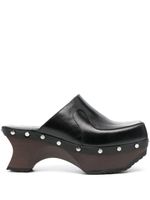 Eckhaus Latta mules à talon sculpté - Noir