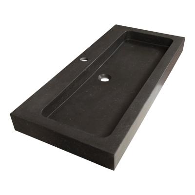Sanituba Black Spirit wastafel basalt met kraangat 100cm