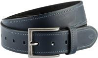 Camel Active 100% Leren Verstelbare Blauwe Riem Met Stiksel