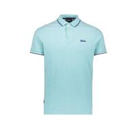 Superdry regular fit polo Poolside met contrastbies spearmint grit
