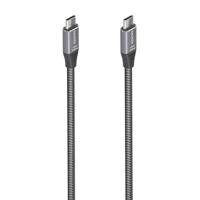 AISENS A107-0875 USB-3.2-kabel Gen2X2, aluminium, 20 Gbit/s, 8K, 30Hz, 5A, 100W, E-merk, type USB-C/M-USB-C/M, grijs, 3,0 m