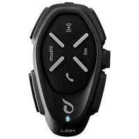 cellularline INTERPHOLINK Interphone LINK Bluetooth intercom voor motorcommunicatie, 2 motorrijders 700Mt, Een Gespreksduurtijd van 20 uur - Radio RDS, Music, Gps, Mobile - Single,Zwart