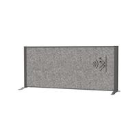MAUL MAULconnecto Tafelscheidingswand, akoestisch vlies, 120 x 50 cm, ruimteverdeler voor bureau, dressoir, ruimteverdeler met poten, akoestisch vlies (4000 g/m²) als inkijkbescherming en