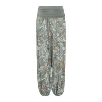 Cassis wide leg harembroek met all over print kaki