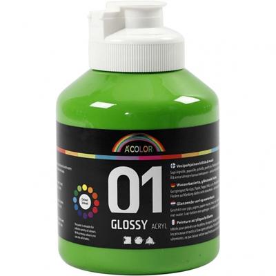 A Color acrylverf glossy 500ml lichtgroen A Color acrylverf glossy 500ml lichtgroen