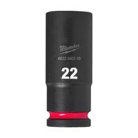 Milwaukee Accessoires SHOCKWAVE Krachtdop 1/2" lang 22 mm | 1 stuk - 4932480340