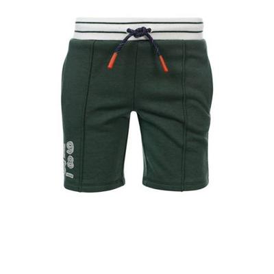 COMMON HEROES slim fit sweatshort Bowy met printopdruk donkergroen COMMON HEROES slim fit sweatshort Bowy met printopdruk donkergroen