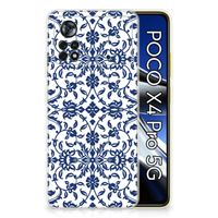 Xiaomi Poco X4 Pro 5G TPU Case Flower Blue - thumbnail