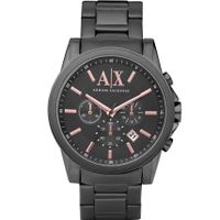 Horlogeband Armani Exchange AX2086 Roestvrij staal (RVS) Zwart 22mm