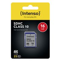 Intenso 3411470 flashgeheugen 16 GB SDHC Klasse 10 - thumbnail