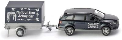 WIKING miniatuurauto Audi Q7 met aanhanger zink 1:87 zwart WIKING miniatuurauto Audi Q7 met aanhanger zink 1:87 zwart