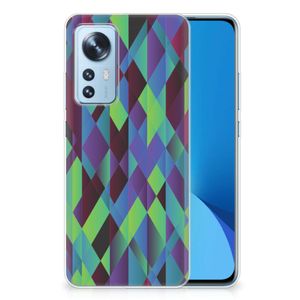 Xiaomi 12 | 12X TPU Hoesje Abstract Green Blue