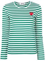 Comme Des Garçons Play t-shirt à patch logo - Vert - thumbnail