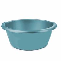 Turquoise blauwe afwasbak/afwasteil rond 15 liter 42 cm - thumbnail