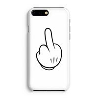 Middle finger white: iPhone 8 Plus Volledig Geprint Hoesje - thumbnail