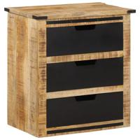 Dressoir met 3 lades 55x35x60 cm massief mangohout - thumbnail