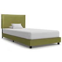 Bedframe stof groen 90x200 cm