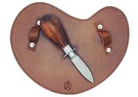 Oesterset, Oestermes met leren handschoen, Uniek design, verzonden in geschenkverpakking, luxe oester set.