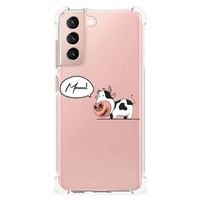 Samsung Galaxy S21 FE Stevig Bumper Hoesje Cow - thumbnail