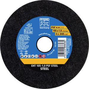 PFERD EHT 105-1,0 PSF STEEL/16,0 69121029 Doorslijpschijf recht 105 mm 25 stuk(s) Staal