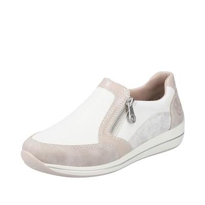 Rieker Dames N1151 Slipper, Wit combi., 41 EU