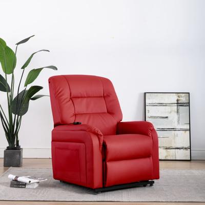 vidaXL Fauteuil elektrisch sta-op-stoel kunstleer rood