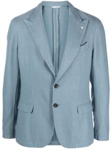 Manuel Ritz blazer en sergé à logo appliqué - Bleu