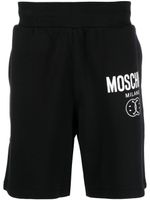 Moschino short de sport à logo imprimé - Noir