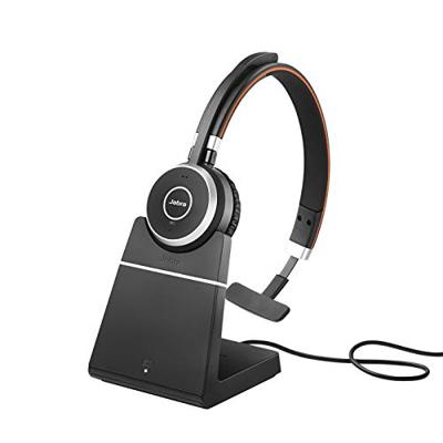Jabra Evolve 65 SE Wireless Stereo Bluetooth Headset with Noise-Cancelling Mic, Long-Lasting Battery and Charging Stand - UC Certified for Zoom, Unify and other leading platforms - Black