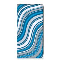 Samsung Galaxy A21s Hoesje met Magneet Waves Blue - thumbnail