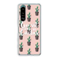 Cactus quote: Sony Xperia 5 III Transparant Hoesje - thumbnail